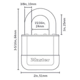 Master Lock Elite 2 in. W X 3.31 in. L Laminated Steel 5-Pin Cylinder Padlock