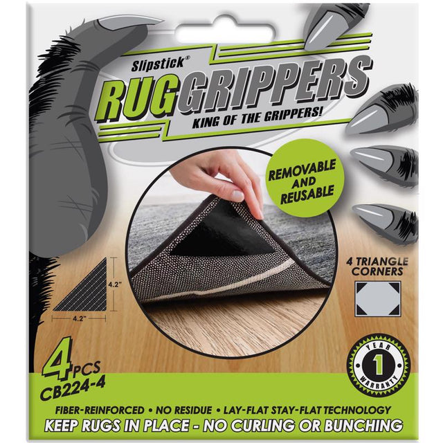 Slipstick Rubber Self Adhesive Gripper Pad Black Triangle 4.2 in. W 1 pk
