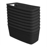 Curver Slim 6.8 L Black Woven Basket 5.7 in. H X 6.7 in. W X 13.6 in. D