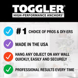 Toggler assorted in. D X assorted in. L Plastic/Steel Flat Head Drywall Anchors 44 pc