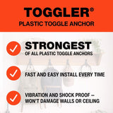 Toggler 3/4 in. D X 1-13/16 in. L Plastic Flat Head Drywall Anchors 5 pc
