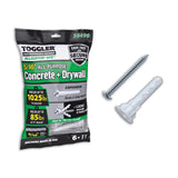 Toggler 5/16 in. D X 1-5/8 in. L Plastic Flat Head Drywall Anchors 6 pc