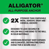 Toggler 5/16 in. D X 1-5/8 in. L Plastic Flat Head Drywall Anchors 6 pc