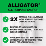 Toggler 3/16 in. D X 1 in. L Plastic Flat Head Drywall Anchors 20 each