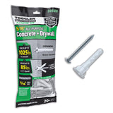 Toggler 5/16 in. D X 1-5/8 in. L Plastic Flat Head Drywall Anchors 20 pc