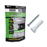 Toggler 5/16 in. D X 1-5/8 in. L Plastic Flat Head Drywall Anchors 50 each