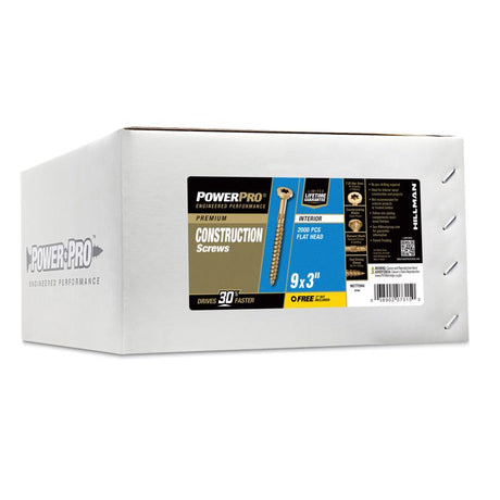 Power Pro No. 9 Ga. X 3 in. L Star Flat Head Coarse Construction Screws