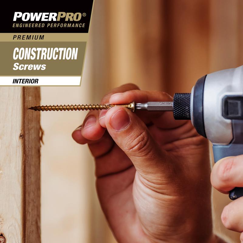 Power Pro No. 9 Ga. X 3 in. L Star Flat Head Coarse Construction Screws