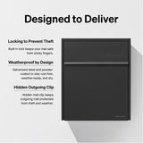 Adoorn Galvanized Steel Wall Mount Black Mailbox