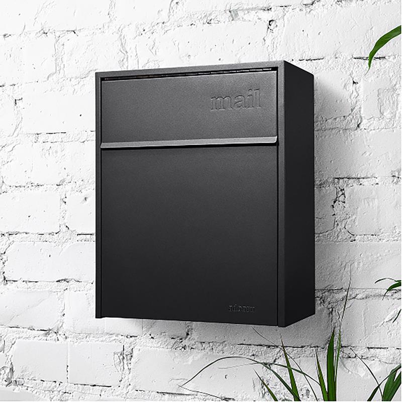 Adoorn Galvanized Steel Wall Mount Black Mailbox