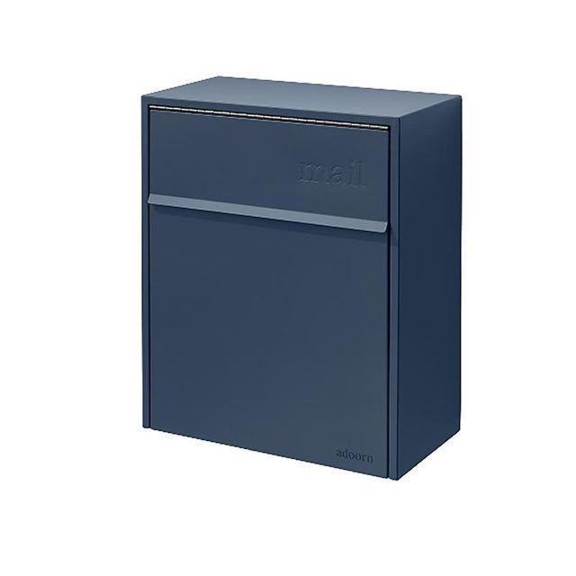 Adoorn Galvanized Steel Wall Mount Blue Mailbox