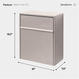 Adoorn Galvanized Steel Wall Mount Sand Stone Mailbox