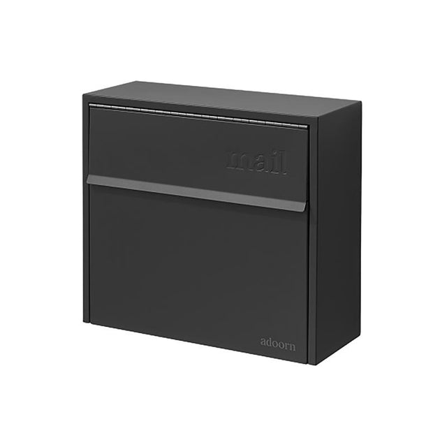 Adoorn Locking Galvanized Steel Wall Mount Black Mailbox