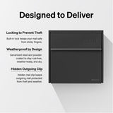 Adoorn Locking Galvanized Steel Wall Mount Black Mailbox