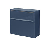 Adoorn Locking Galvanized Steel Wall Mount Blue Mailbox