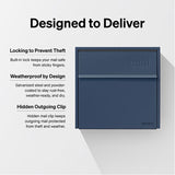 Adoorn Locking Galvanized Steel Wall Mount Blue Mailbox