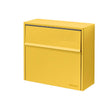 Adoorn Locking Galvanized Steel Wall Mount Yellow Mailbox