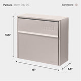 Adoorn Locking Galvanized Steel Wall Mount Sand Stone Mailbox