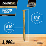 Power Pro No. 10 Ga. X 3-1/2 in. L Bronze Star Flat Head Deck Screws