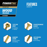 Power Pro No. 10 Ga. X 3-1/2 in. L Bronze Star Flat Head Deck Screws