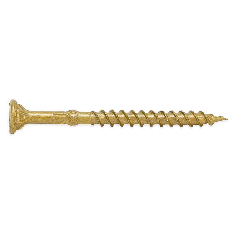 Power Pro No. 9 Ga. X 2-1/2 in. L Bronze Star Flat Head Deck Screws