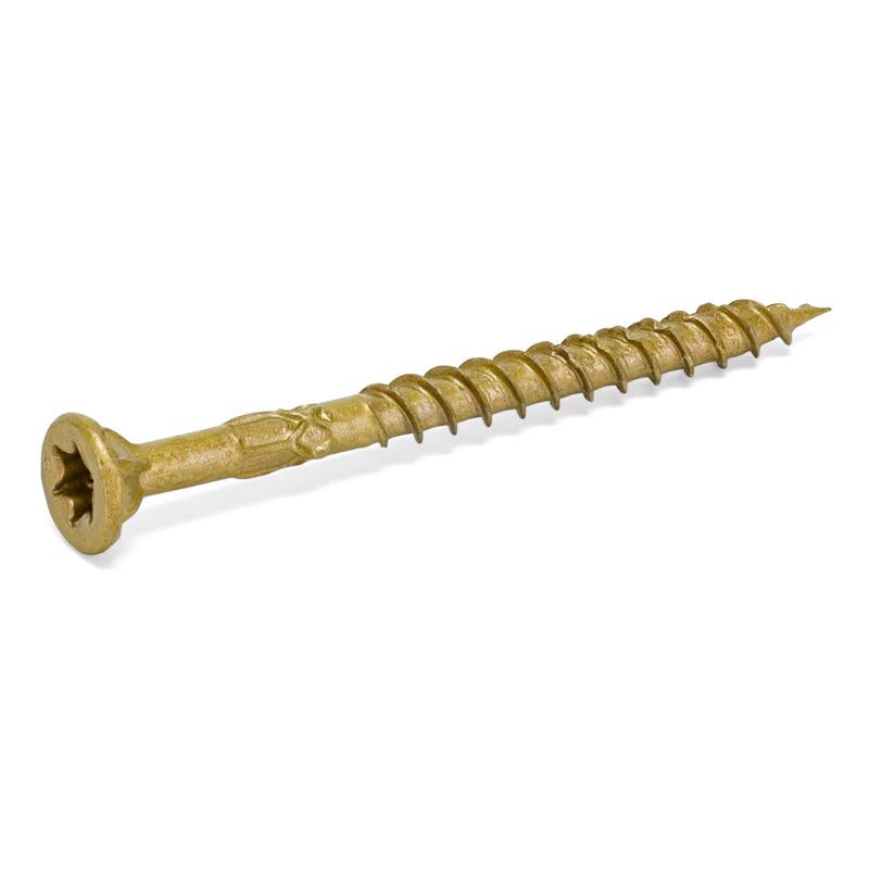 Power Pro No. 9 Ga. X 2-1/2 in. L Bronze Star Flat Head Deck Screws