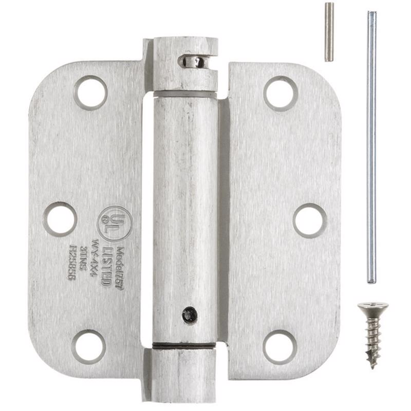 ACE 3.5 in. L Satin Nickel Self Closing Hinge 1 pk