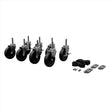 MonsterRax 3 in. H X 3 in. W X 3 in. D Steel Wire Rack Caster Wheel Kit