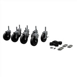 MonsterRax 3 in. H X 3 in. W X 3 in. D Steel Wire Rack Caster Wheel Kit