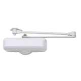 Tell Manufacturing Powder Coated White Aluminum/Steel Hydraulic Door Closer Grade 1