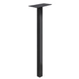 Adoorn 51 in. Black Galvanized Steel Mailbox Post