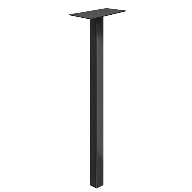 Adoorn 51 in. Black Galvanized Steel Mailbox Post