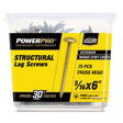 Power Pro 5/16 in. X 6 in. L Star Carbon Steel Lag Screw 75 pk