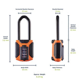 Squire 5.19 in. H X 1.96 in. W X 1.41 in. L Die-Cast Metal 4-Pin Tumbler Combination Padlock