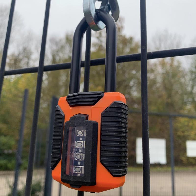 Squire 5.19 in. H X 1.96 in. W X 1.41 in. L Die-Cast Metal 4-Pin Tumbler Combination Padlock