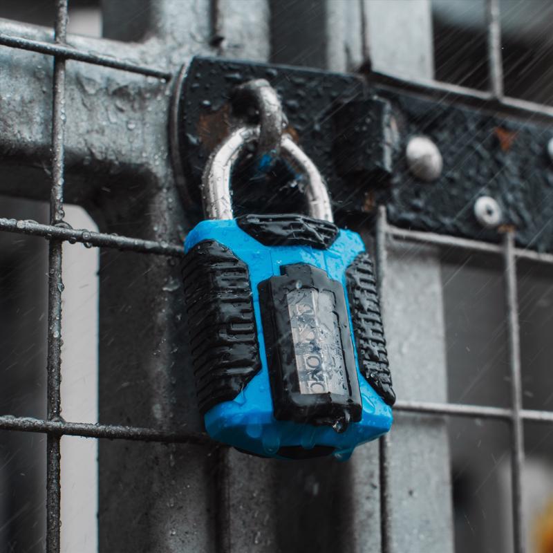 Squire 3.7 in. H X 1.96 in. W X 1.4 in. L Die-Cast Metal 4-Dial Combination Marine Padlock