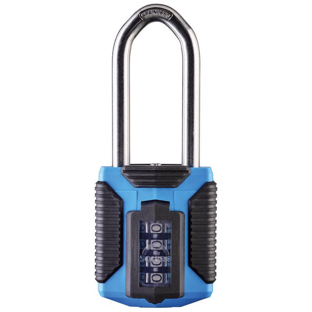 Squire 5.19 in. H X 1.96 in. W X 1.41 in. L Stainless Steel 4-Dial Combination Marine Padlock