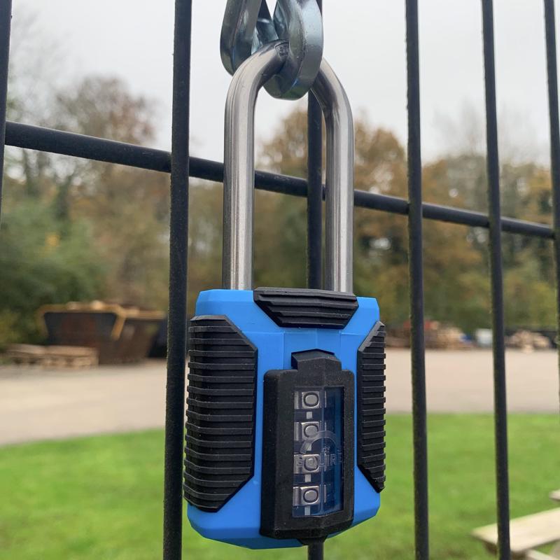 Squire 5.19 in. H X 1.96 in. W X 1.41 in. L Stainless Steel 4-Dial Combination Marine Padlock