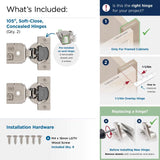 Amerock 2-1/4 in. W X 2-7/8 in. L Steel Cabinet Hinge 2 pk