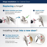 Amerock 2-7/16 in. W X 4-1/2 in. L Steel Cabinet Hinge 2 pk