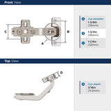 Amerock 2-7/16 in. W X 4-3/16 in. L Steel Cabinet Hinge 2 pk