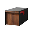 Adoorn Galvanized Steel Post Mount Walnut Mailbox