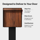 Adoorn Galvanized Steel Post Mount Walnut Mailbox