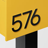 Adoorn Mailbox Address Number 4 in. Black Aluminum Self-Adhesive Number 1 1 pc