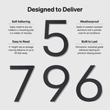 Adoorn Mailbox Address Number 4 in. Black Aluminum Self-Adhesive Number 1 1 pc