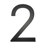 Adoorn Mailbox Address Number 4 in. Black Aluminum Self-Adhesive Number 2 1 pc