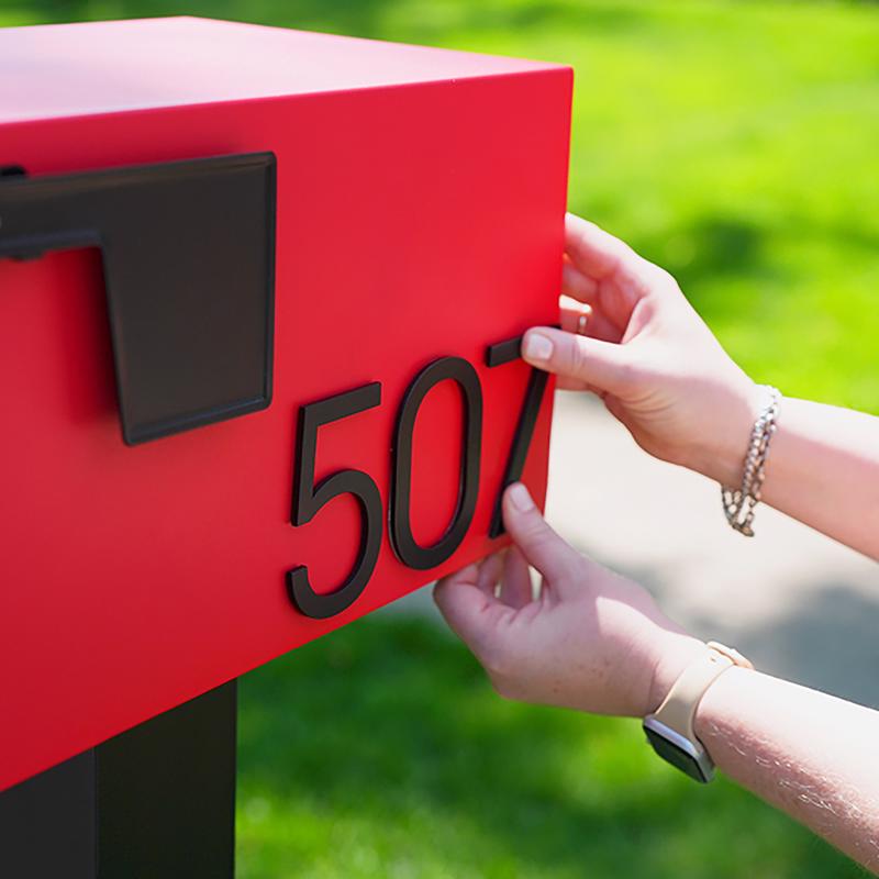 Adoorn Mailbox Address Number 4 in. Black Aluminum Self-Adhesive Number 2 1 pc