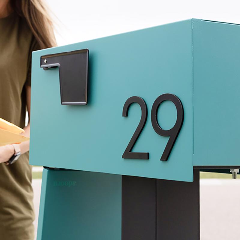 Adoorn Mailbox Address Number 4 in. Black Aluminum Self-Adhesive Number 2 1 pc
