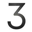Adoorn Mailbox Address Number 4 in. Black Aluminum Self-Adhesive Number 3 1 pc