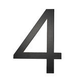 Adoorn Mailbox Address Number 4 in. Black Aluminum Self-Adhesive Number 4 1 pc
